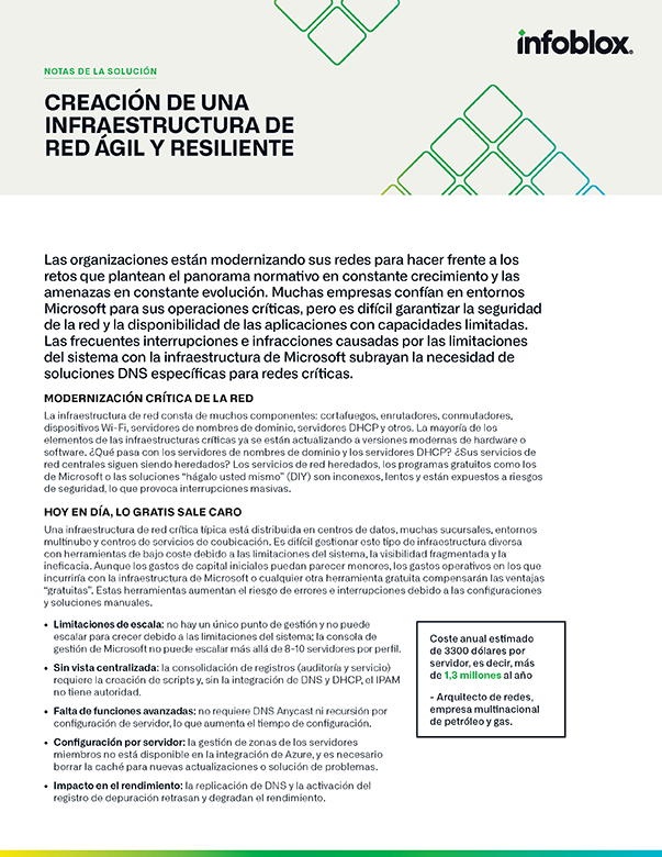 Creación de una Infraestructura de red ágil y resiliente